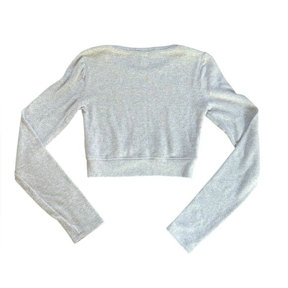 Altar’d State Intimates Long Sleeve Cropped Gray Sweater Womens Medium NEW - Picture 2 of 7